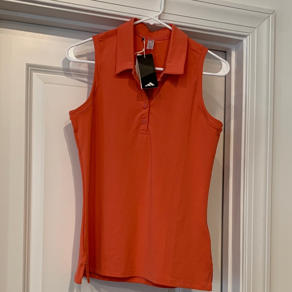 Adidas Women's coral knit tennis Top blouse small NWT